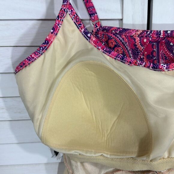 Women's Pink Paisley Tankini Top - Picture 9 of 13